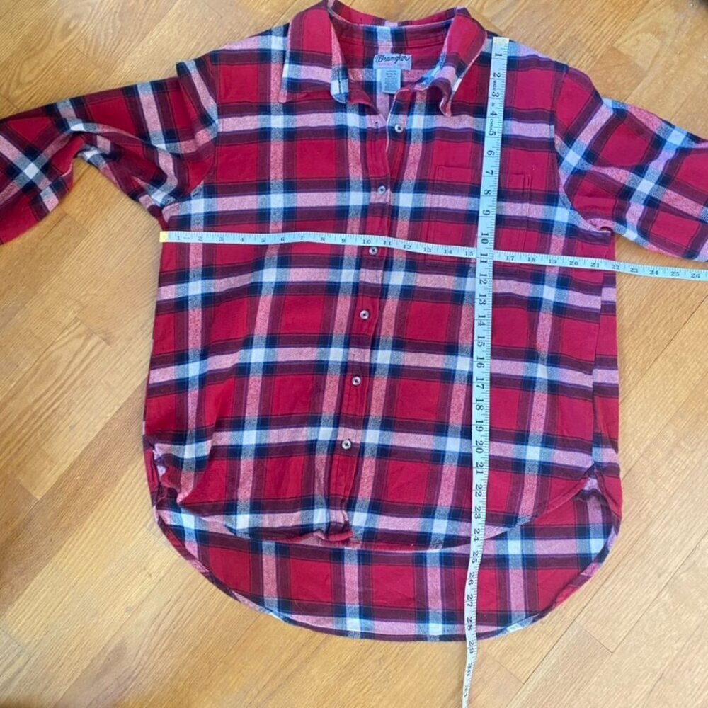 Vintage 90's Wrangler Plaid Cozy Boyfriend Flannel - Picture 11 of 11